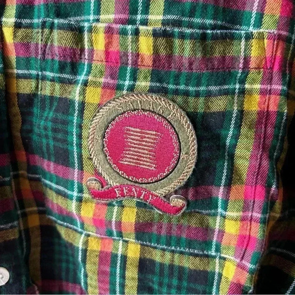 SAVAGE X FENTY - Tied Up Tartan Raw Hem Cropped Button Down - Picture 9 of 12